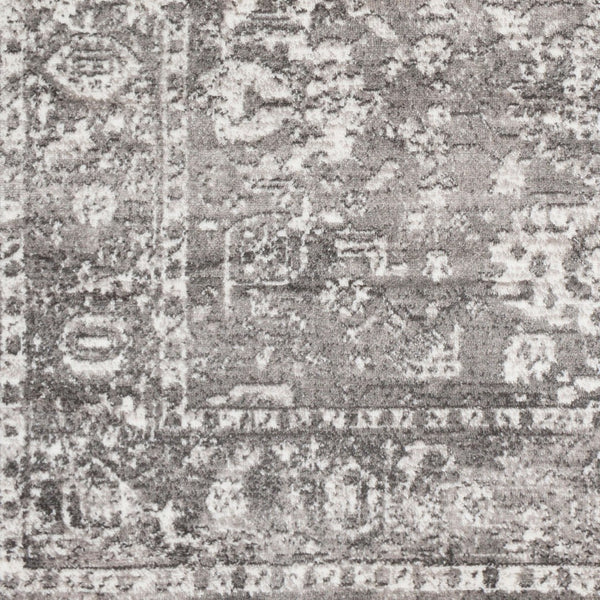 Livabliss Monte Carlo Traditional Polypropylene Runner Rug for Hallways and Entryways Light Gray, Cha 5'3" x 5'3" Square MNC2311-53SQ