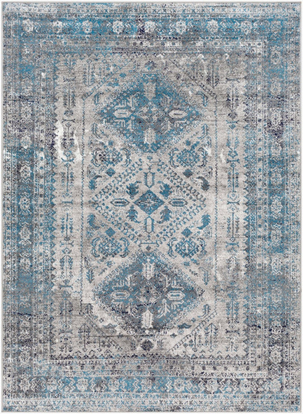 Livabliss Monte Carlo Medallion Polypropylene Area Rug for Large Living Dining Rooms Light Gray, Cha 12' x 15' MNC2312-1215
