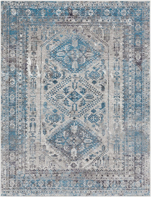 Livabliss Monte Carlo Medallion Polypropylene Area Rug for Large Living Dining Rooms Light Gray, Cha 7'10" x 10'2" MNC2312-710103
