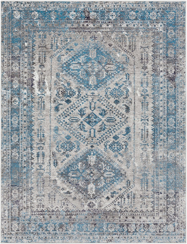 Livabliss Monte Carlo Medallion Polypropylene Area Rug for Large Living Dining Rooms Light Gray, Cha 7'10" x 10'2" MNC2312-710103