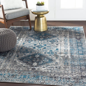 Livabliss Monte Carlo Medallion Polypropylene Area Rug for Large Living Dining Rooms Light Gray, Cha 12' x 15' MNC2312-1215