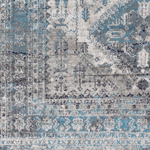 Livabliss Monte Carlo Medallion Polypropylene Area Rug for Large Living Dining Rooms Light Gray, Cha 12' x 15' MNC2312-1215