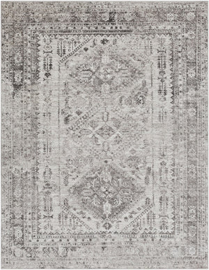 Livabliss Monte Carlo Traditional Polypropylene Area Rug for Living Dining and Primary Bedroom Spaces Light Gray, Whi 7'10" x 10'2" MNC2314-710103