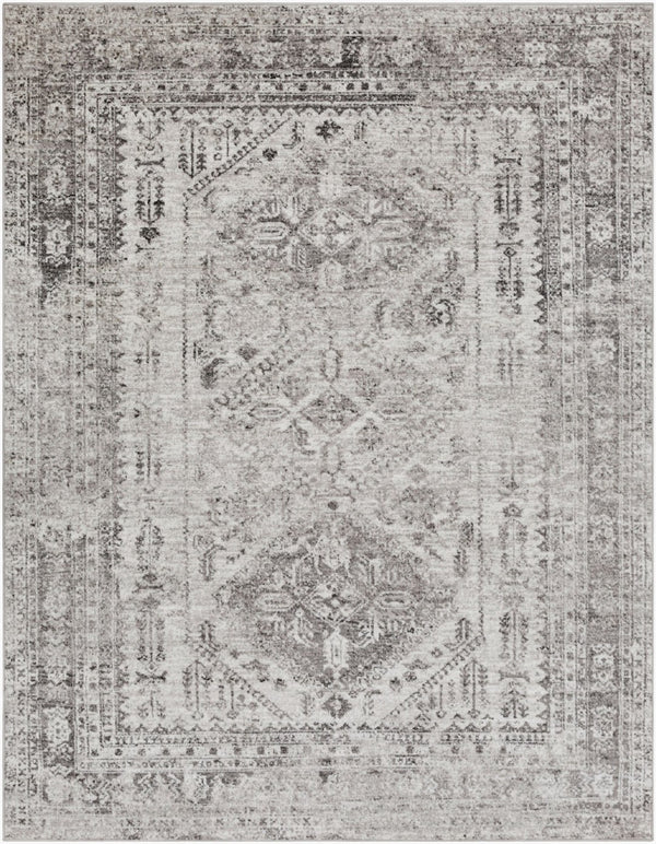 Livabliss Monte Carlo Traditional Polypropylene Area Rug for Living Dining and Primary Bedroom Spaces Light Gray, Whi 7'10" x 10'2" MNC2314-710103