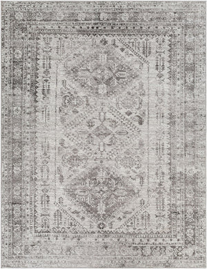Livabliss Monte Carlo Traditional Polypropylene Area Rug for Living Dining and Primary Bedroom Spaces Light Gray, Whi 8'10" x 12' MNC2314-9312