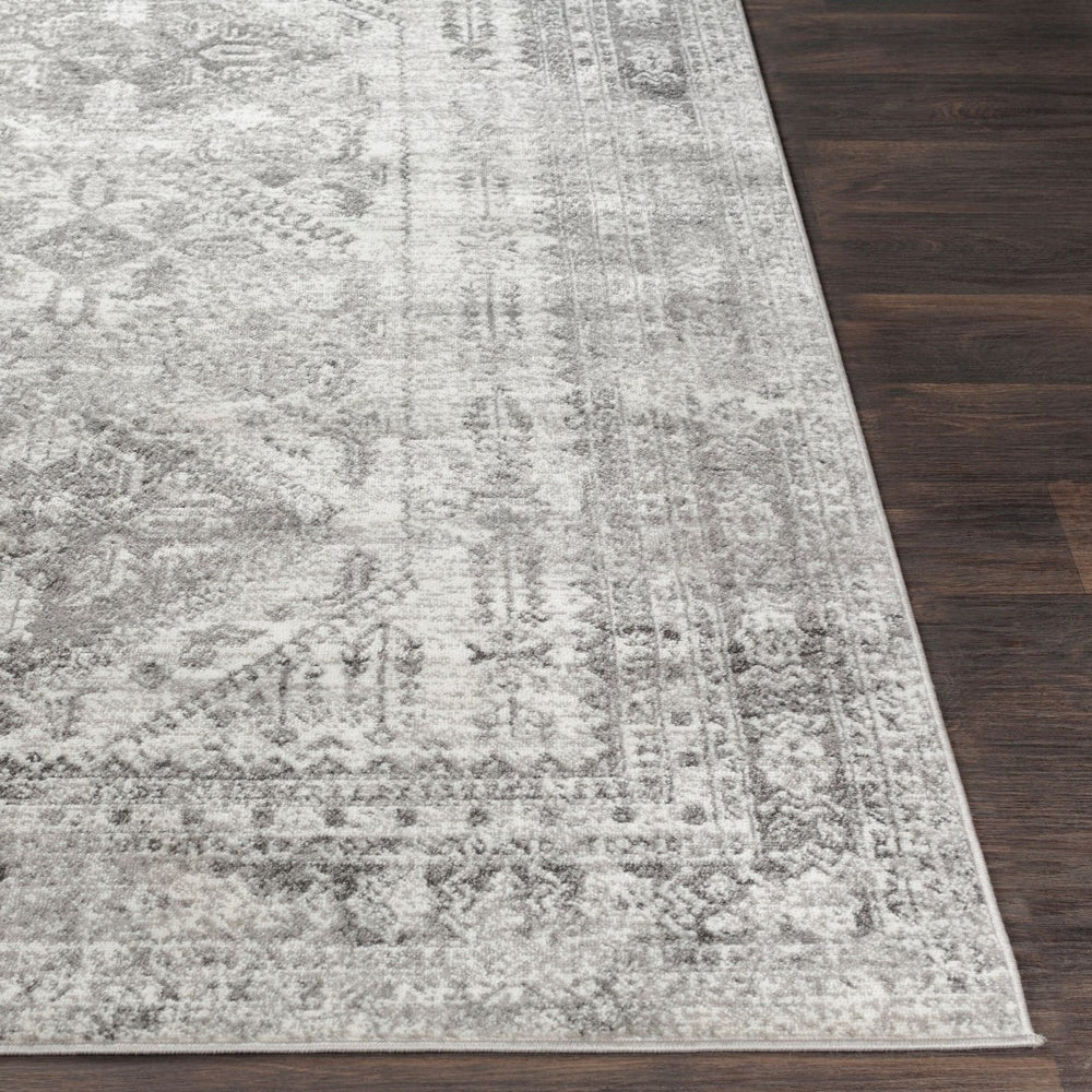 Livabliss Monte Carlo Traditional Polypropylene Area Rug for Living Dining and Primary Bedroom Spaces Light Gray, Whi 7'10" x 10'2" MNC2314-710103
