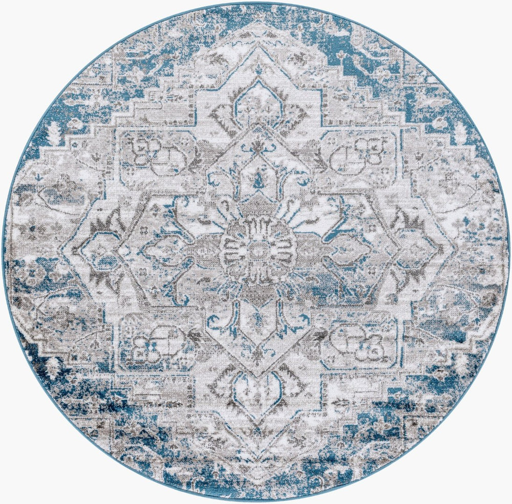 Livabliss Monte Carlo Medallion Area Rug Square Polypropylene Woven Traditional Living Room Accent MNC2318-53RD