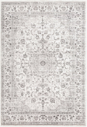Livabliss Monte Carlo Traditional Polypropylene Area Rug Machine Woven for Living and Dining Rooms Light Gray, Cha 6'11" x 9' MNC2319-679