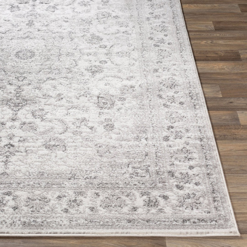 Livabliss Monte Carlo Traditional Polypropylene Area Rug Machine Woven for Living and Dining Rooms Light Gray, Cha 6'11" x 9' MNC2319-679