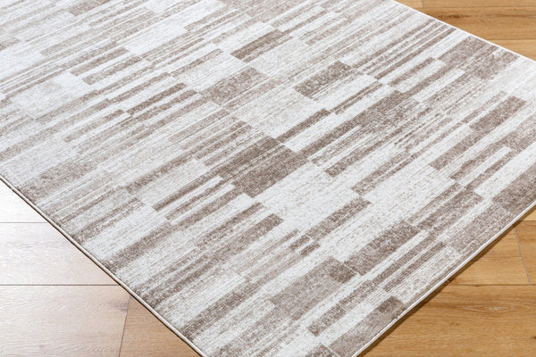 Livabliss Monte Carlo Art Deco Machine Woven Polypropylene Rug for Living and Dining Rooms Cream, Light Br 6'11" x 9' MNC2355-679