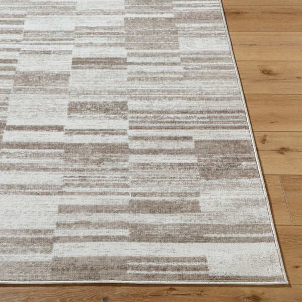 Livabliss Monte Carlo Art Deco Machine Woven Polypropylene Rug for Living and Dining Rooms Cream, Light Br 6'11" x 9' MNC2355-679