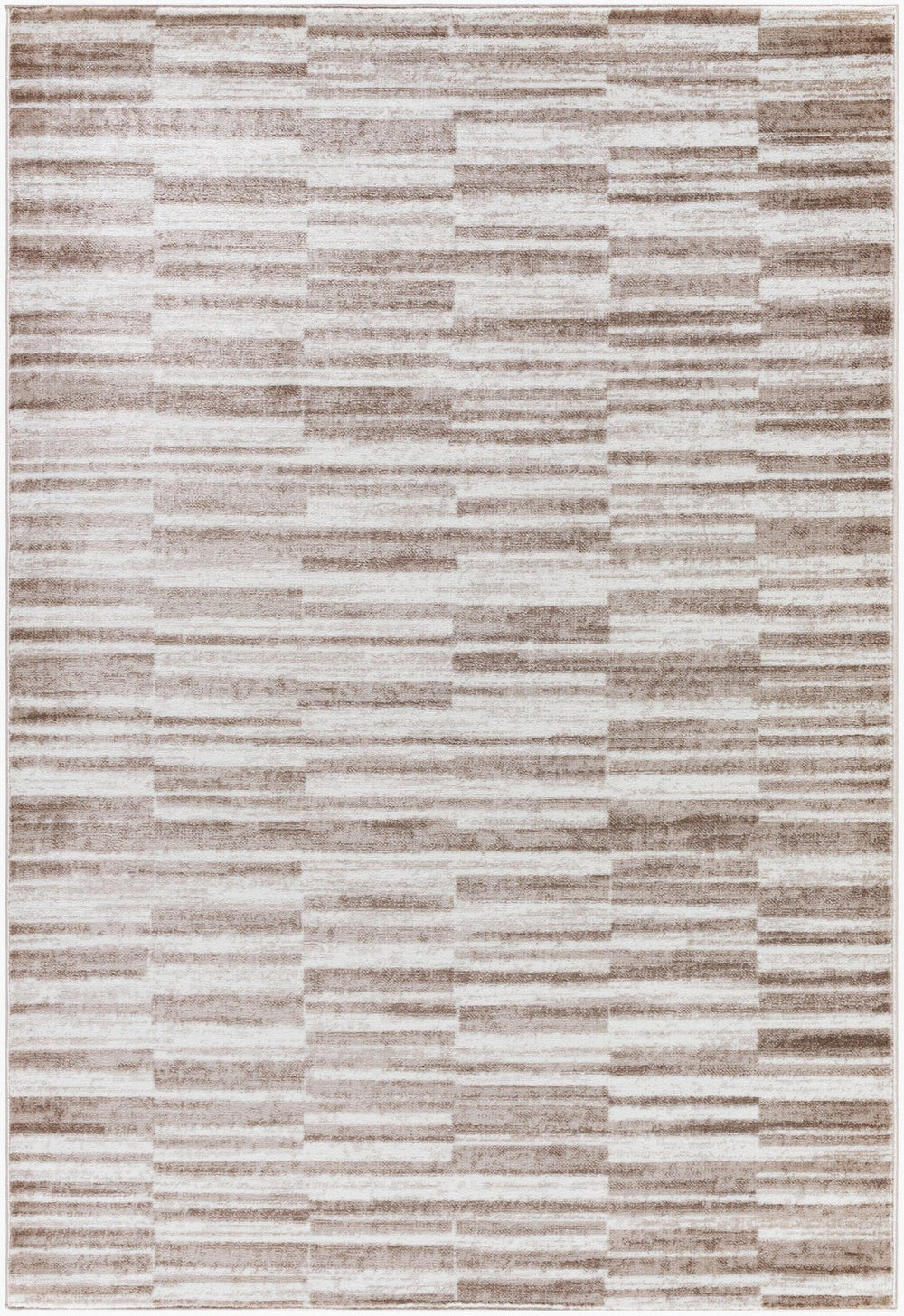 Livabliss Monte Carlo Art Deco Polypropylene Area Rug Geometric Pattern for Living Dining Room Light Brown, Cr 6'11" x 9' MNC2356-679