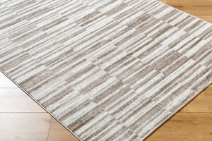 Livabliss Monte Carlo Art Deco Polypropylene Area Rug Geometric Pattern for Living Dining Room Light Brown, Cr 6'11" x 9' MNC2356-679