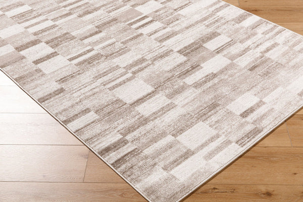 Livabliss Monte Carlo Art Deco Geometric Polypropylene Area Rug for Living and Dining Rooms Light Brown, Cr 5'3" x 7'3" MNC2357-5373