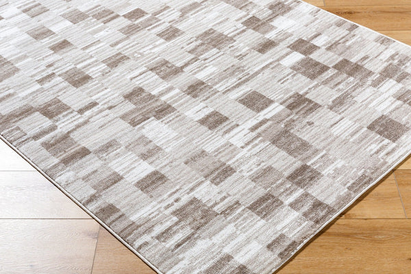 Livabliss Monte Carlo Art Deco Geometric Polypropylene Area Rug for Living Room or Dining Space Light Brown, Cr 5'3" x 7'3" MNC2358-5373
