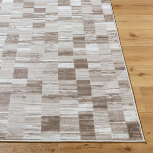 Livabliss Monte Carlo Art Deco Geometric Polypropylene Area Rug for Living Room or Dining Space Light Brown, Cr 5'3" x 7'3" MNC2358-5373