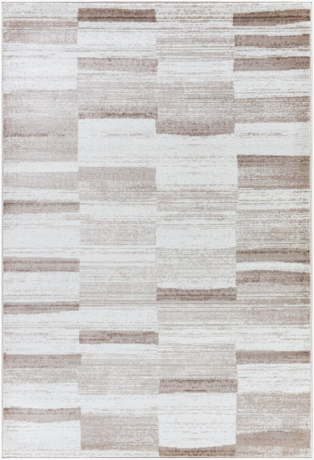 Livabliss Monte Carlo Art Deco Geometric Polypropylene Area Rug for Living and Dining Spaces Cream, Light Br 7'10" x 10'2" MNC2359-710103