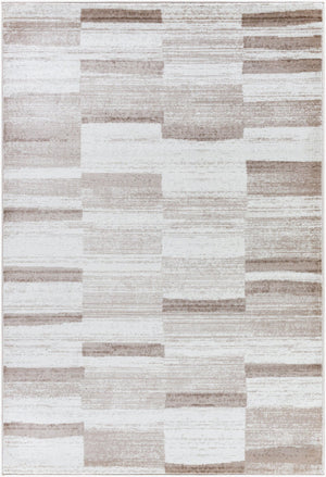 Livabliss Monte Carlo Art Deco Geometric Polypropylene Area Rug for Living and Dining Spaces Cream, Light Br 7'10" x 10'2" MNC2359-710103