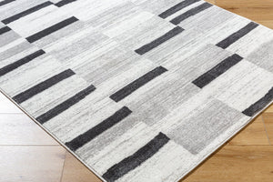 Livabliss Monte Carlo Art Deco Machine Woven Polypropylene Area Rug for Living or Dining Rooms Cream, Medium G 6'11" x 9' MNC2361-679