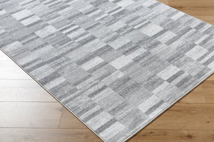 Livabliss Monte Carlo Art Deco Polypropylene Area Rug Turkey Woven Living Room Accent Medium Gray, Cr 5'3" x 7'3" MNC2363-5373