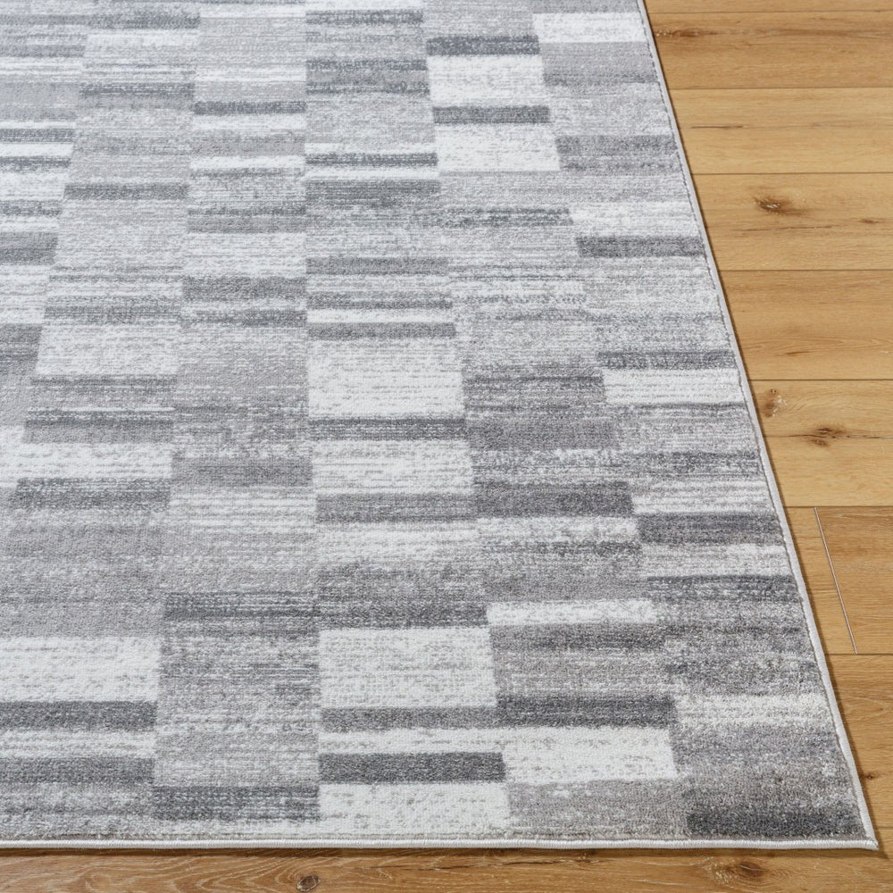 Livabliss Monte Carlo Art Deco Polypropylene Area Rug Turkey Woven Living Room Accent Medium Gray, Cr 5'3" x 7'3" MNC2363-5373