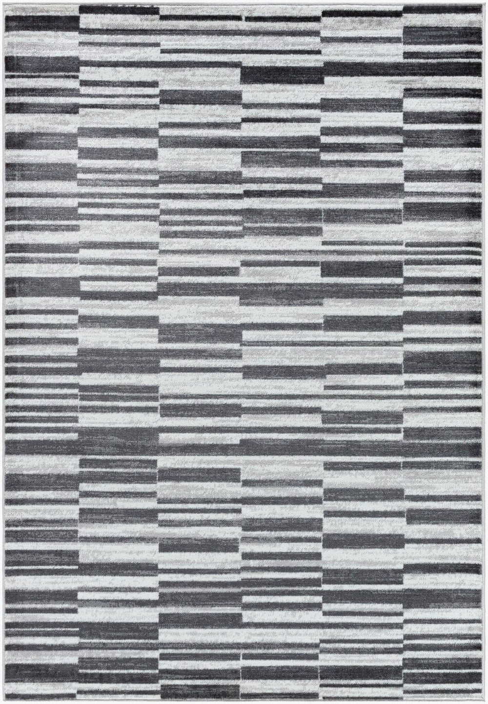 Livabliss Monte Carlo Art Deco Geometric Polypropylene Area Rug for Living Room or Dining Space Cream, Black 7'10" x 10'2" MNC2365-710103