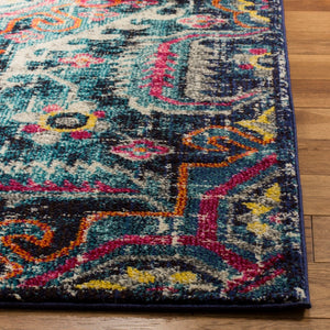 Safavieh Monaco 252 Power Loomed Transitional Rug Blue / Fuchsia 10' x 14'