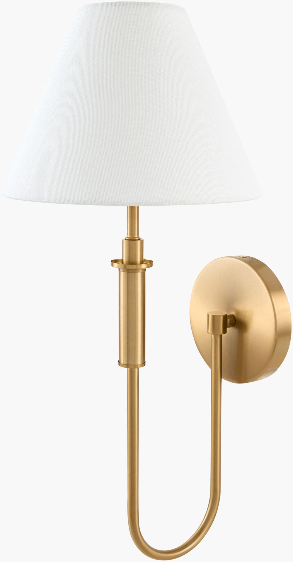 Livabliss Montclaire Art Deco Metal Frame Wall Sconce with Warm Linen Shade for Bedroom Hallway MNCL-003