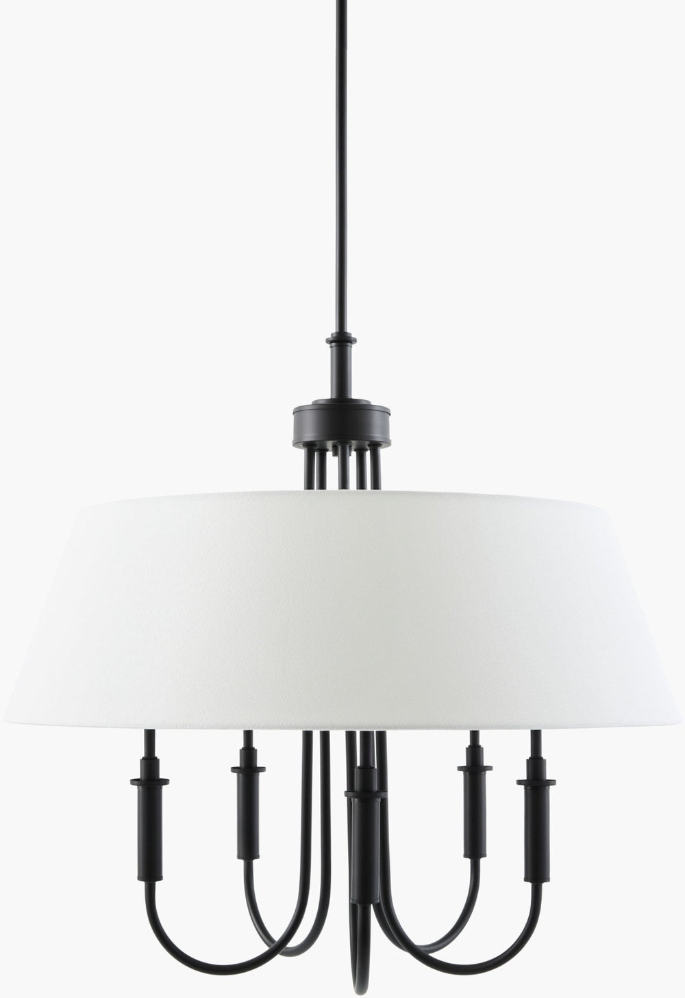 Livabliss Montclaire Art Deco Metal and Linen Chandelier Warm Diffused Glow for Dining Rooms MNCL-004