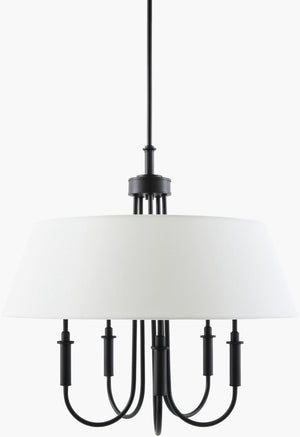 Livabliss Montclaire Art Deco Metal and Linen Chandelier Warm Diffused Glow for Dining Rooms MNCL-004