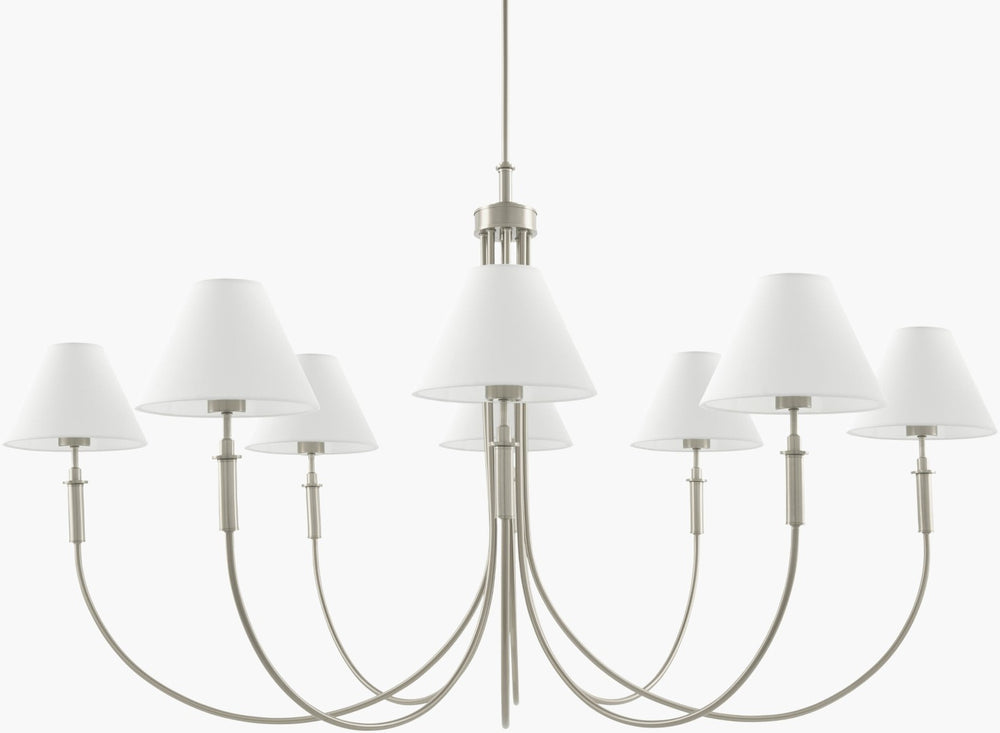 Livabliss Montclaire Large Metal Linen Shade Chandelier for Dining Rooms and Grand Foyers MNCL-017