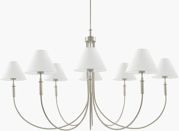 Livabliss Montclaire Large Metal Linen Shade Chandelier for Dining Rooms and Grand Foyers MNCL-017