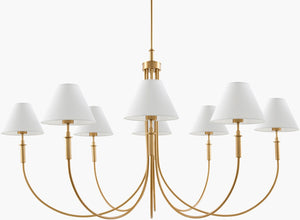 Livabliss Montclaire Large Metal Linen Shade Chandelier for Dining Rooms and Open Spaces MNCL-018