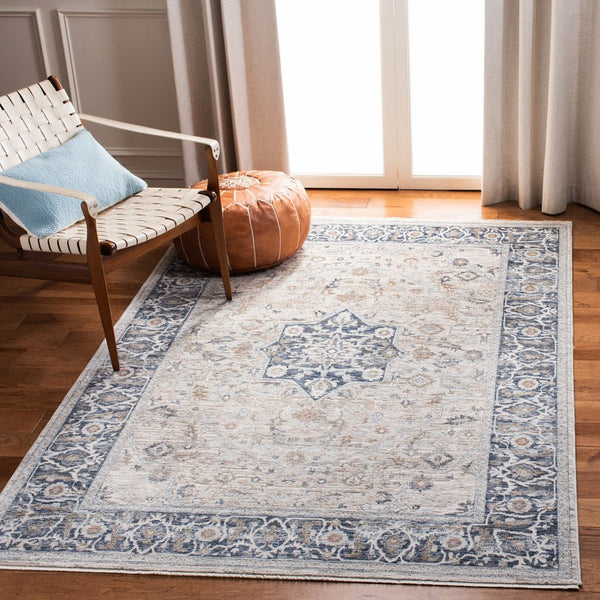 Safavieh Moon Dust 631A MND631A Power Loomed  Rug Grey / Blue MND631A-8