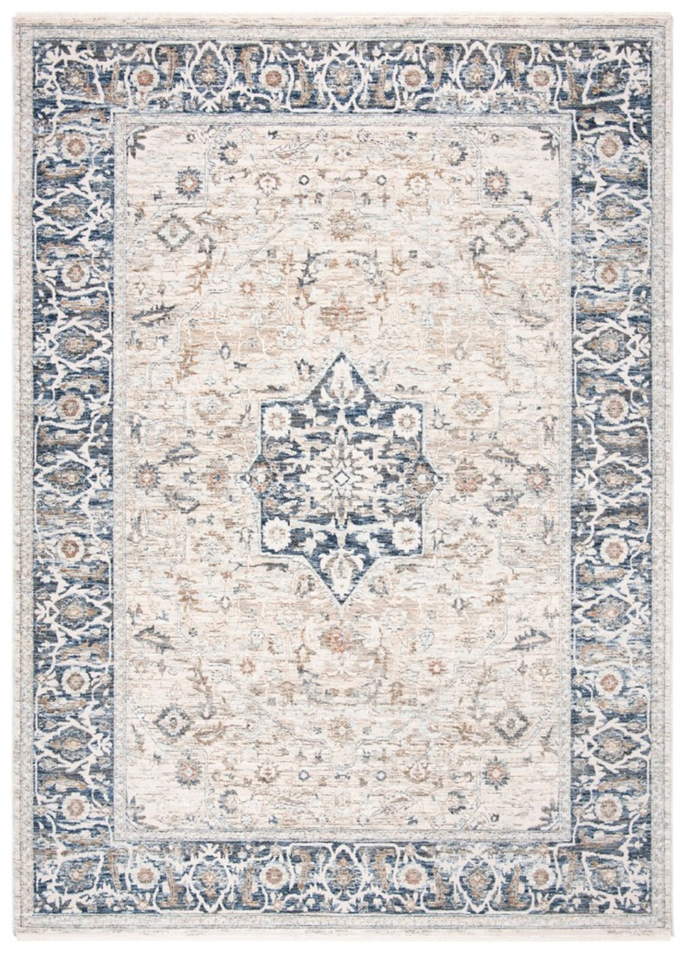 Safavieh Moon Dust 631A MND631A Power Loomed  Rug Grey / Blue MND631A-8