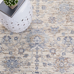 Safavieh Moon Dust 645 MND645 Power Loomed  Rug Ivory / Blue MND645A-28