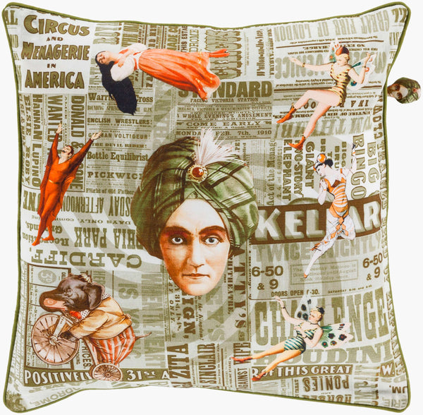 Surya Mind Games 18”L X 18”W Cotton Accent Pillow - Luxurious, Stylish Home Decor For Tranquil Living Spaces Seafoam Cotton Mng002-2020d