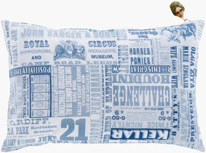 Surya Mind Games Mng-004 Elegant 13"L X 20"W Cotton Lumbar Pillow With Global Inspired Designs Blue Cotton Mng004-1320