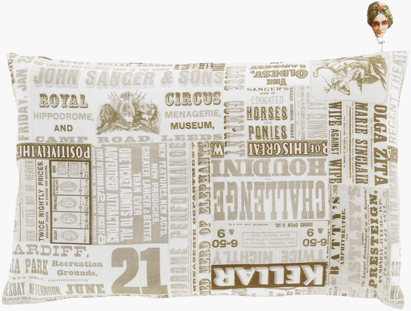 Surya Mind Games Mng-004 Elegant 13"L X 20"W Cotton Lumbar Pillow With Global Inspired Designs Green Cotton Mng006-1320