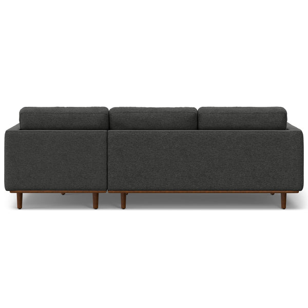 English Elm Morrison Right Sectional Sofa - Eco-Friendly Charcoal Grey, Mid-Century Comfort For 4 People B136P159598