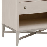 Ashby Place Accent Nightstand with Center Drawers and USB-C Port Natural with Reflection Gray Finish P359141 Pulaski Furniture