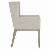 Bernhardt Linea Upholstered Arm Chair in Cerused Greige Finish 384548G