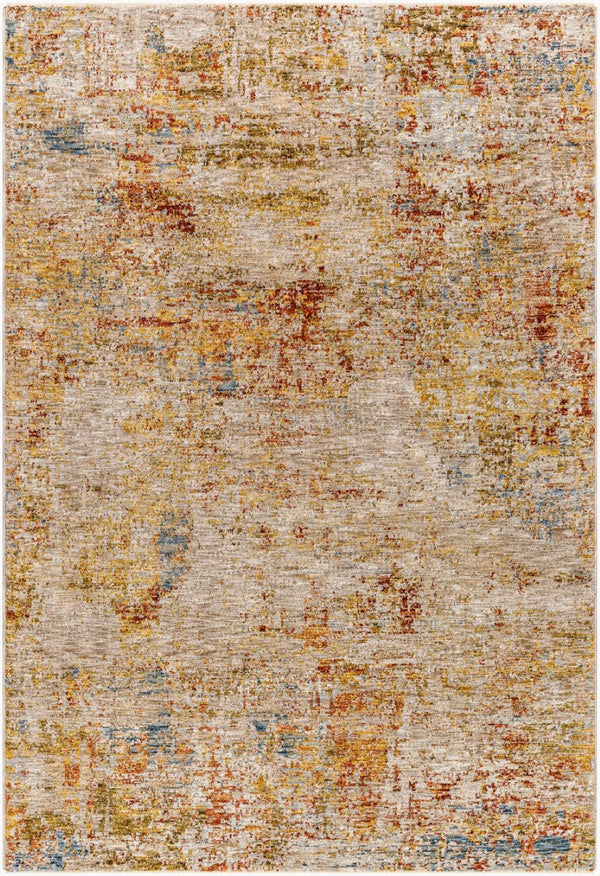 Livabliss Mona Lisa Turkish Patterned Polyester Area Rug with Fringe for Living Dining Rooms Tan, Light Sage 9' x 12'2" MNI2300-9122
