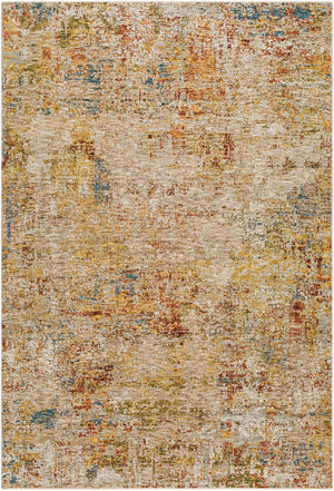 Livabliss Mona Lisa Turkish Patterned Polyester Area Rug with Fringe for Living Dining Rooms Tan, Light Sage 6'7" x 9'6" MNI2300-6796