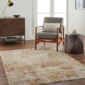 Livabliss Mona Lisa Turkish Patterned Polyester Area Rug with Fringe for Living Dining Rooms Tan, Light Sage 9' x 12'2" MNI2300-9122