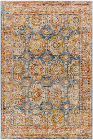 Mona Lisa MNI-2302 9' x 12'2" Machine Woven Rug MNI2302-9122  Light Sage, Tan, Dark Blue, Mustard, Rust, Olive Surya