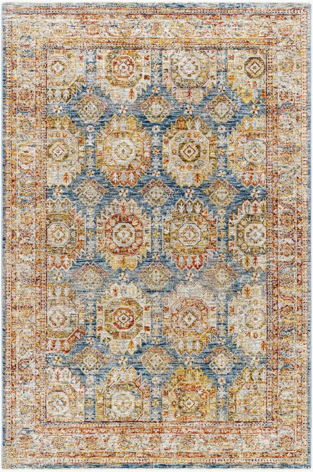 Livabliss Mona Lisa Traditional Turkish Polyester Area Rug for Living Room and Dining Spaces Light Sage, Tan 7'10" x 10'2" MNI2302-710103