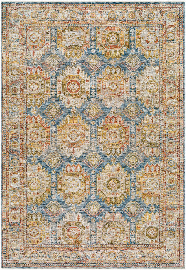 Livabliss Mona Lisa Traditional Turkish Polyester Area Rug for Living Room and Dining Spaces Light Sage, Tan 6'7" x 9'6" MNI2302-6796