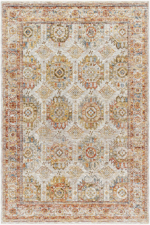 Livabliss Mona Lisa Traditional Turkish Polyester Area Rug with Fringe for Formal Living Rooms Light Sage, Tan 10' x 13'11" MNI2303-1014
