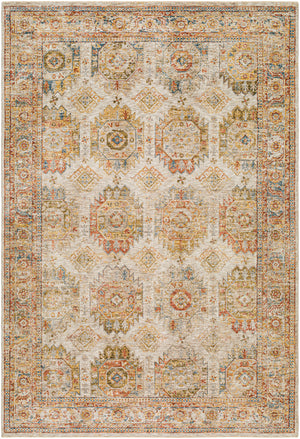 Mona Lisa MNI-2303 6'7" x 9'6" Machine Woven Rug MNI2303-6796  Light Sage, Tan, Mustard, Rust, Sage, Olive Surya